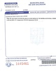 Recibo para pago de renovación de licencia